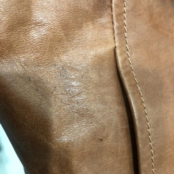 WOMANS RUDSAK RARE CHIC LUXURY CLASSIC LEATHER FUR PATROL JACKET SIZE LARGE - Picture 7 of 12